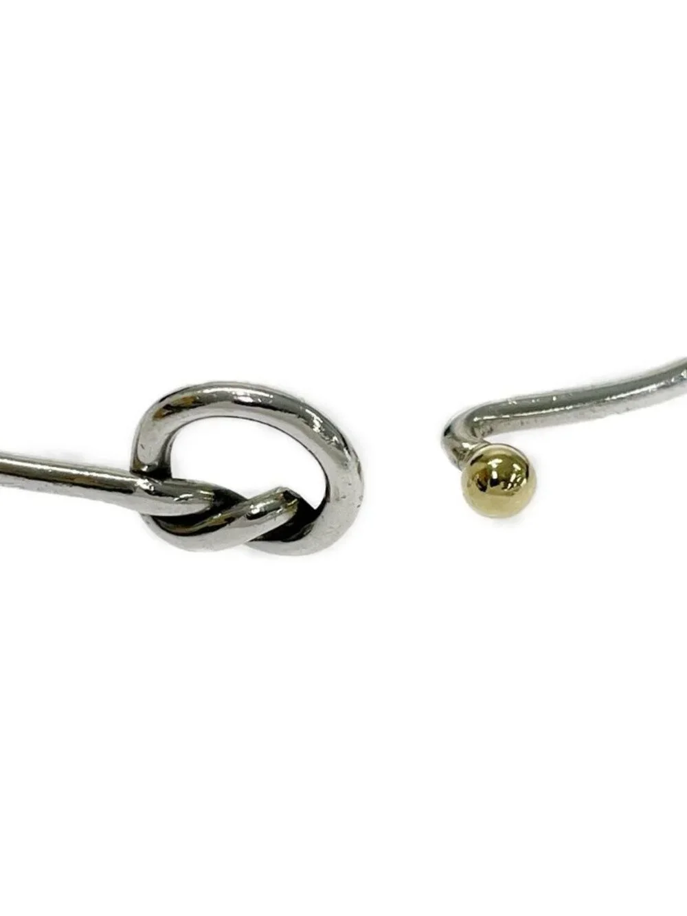 Tiffany & Co Silver Hook & Eye Love Knot Bangle Bracelet
